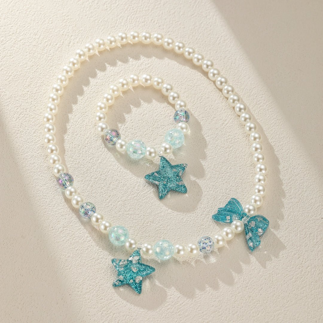 Collier et Bracelet Enfant Étoile Pailletée - Biloria