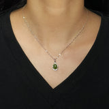 Collier Goutte de Jade Vert, Harmonie et Sérénité - Biloria