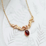 Collier Grenat Argent Plaqué Or Aria des Rois - Biloria