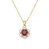 Collier Grenat Argent Plaqué Or Élégance Royale - Biloria