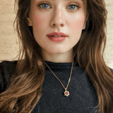 Collier Grenat Argent Plaqué Or Élégance Royale - Biloria