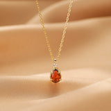Collier Grenat Goutte Argent Plaqué Or – Bijou de Vitalité - Biloria