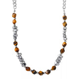 Collier Homme Hématite Œil de Tigre - Bracelet Ancre Force - Biloria