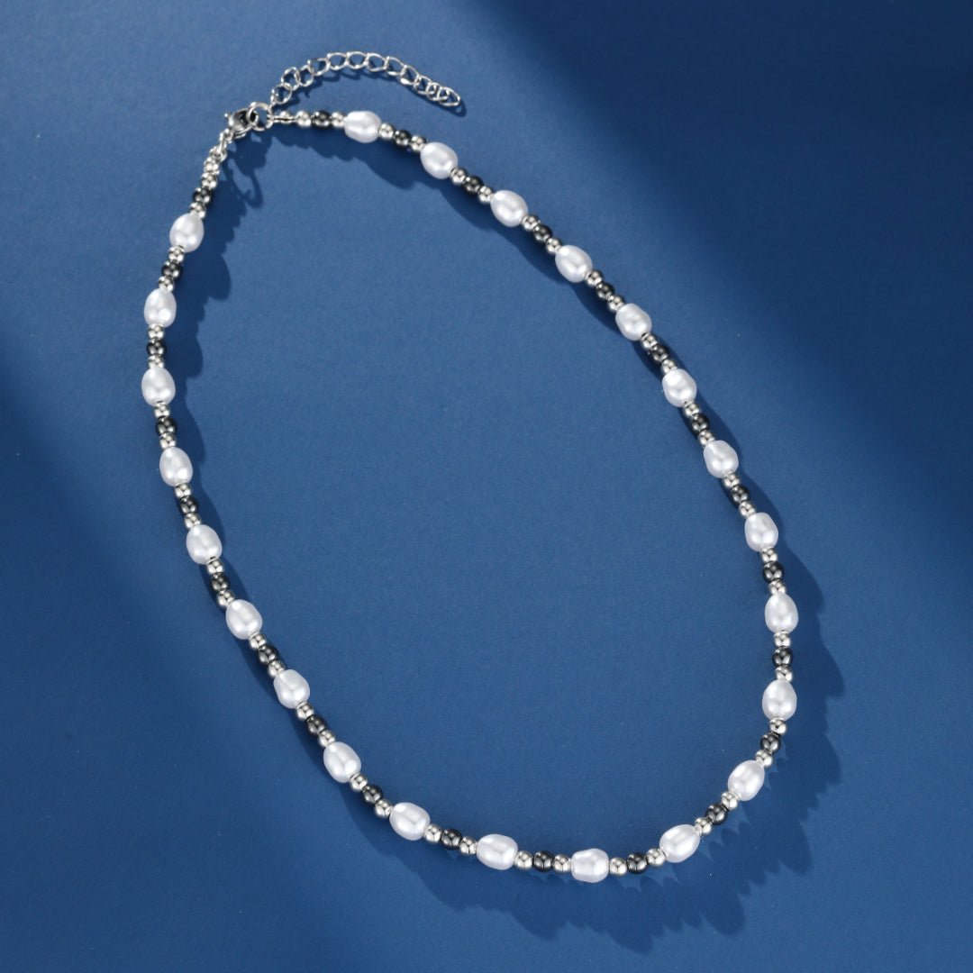 Collier Homme Hématite Perle Bijou Équilibré - Biloria