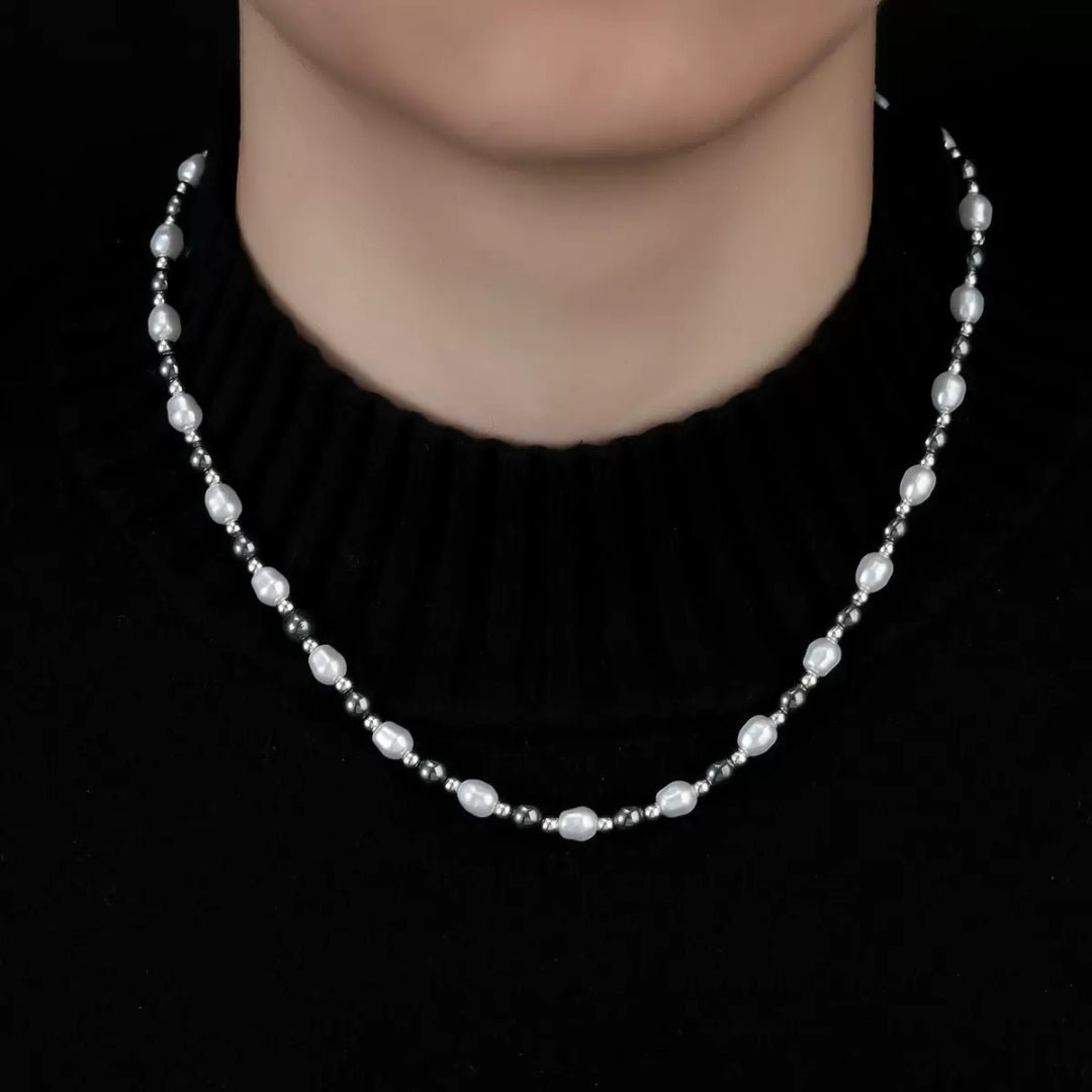 Collier Homme Hématite Perle Bijou Équilibré - Biloria