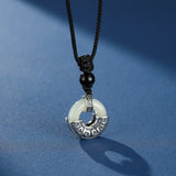 Collier Homme Jade Obsidienne Argent 925 - Biloria