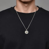 Collier Homme Rotatif Œil Oudjat Argent 925 - Biloria