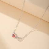 Collier Infini Cœur Éternel Argent 925 – Symbole d'Amour et Élégance - Biloria