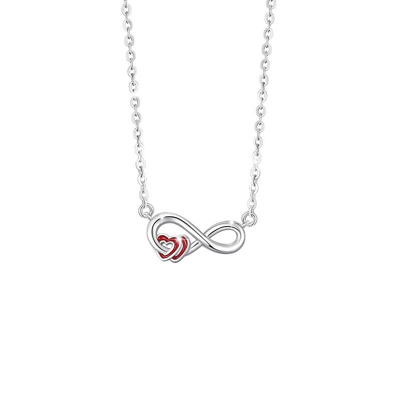 Collier Infini Cœur Éternel Argent 925 – Symbole d'Amour et Élégance - Biloria