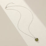 Collier Jade Cœur d'Éveil - Argent 925 | Pierre Naturelle - Biloria
