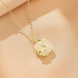 Collier Jade Feuille de Ginkgo - Argent Plaqué Or - Biloria