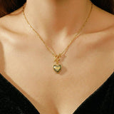 Collier Labradorite Cœur – Pendentif en Cuivre pour la Méditation - Biloria