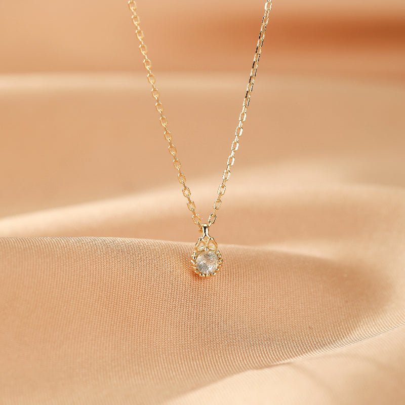 Collier Labradorite en Argent Plaqué Or - Protection et Éclat - Biloria