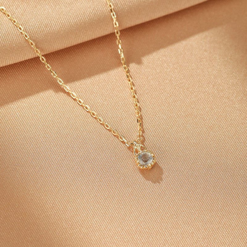Collier Labradorite en Argent Plaqué Or - Protection et Éclat - Biloria