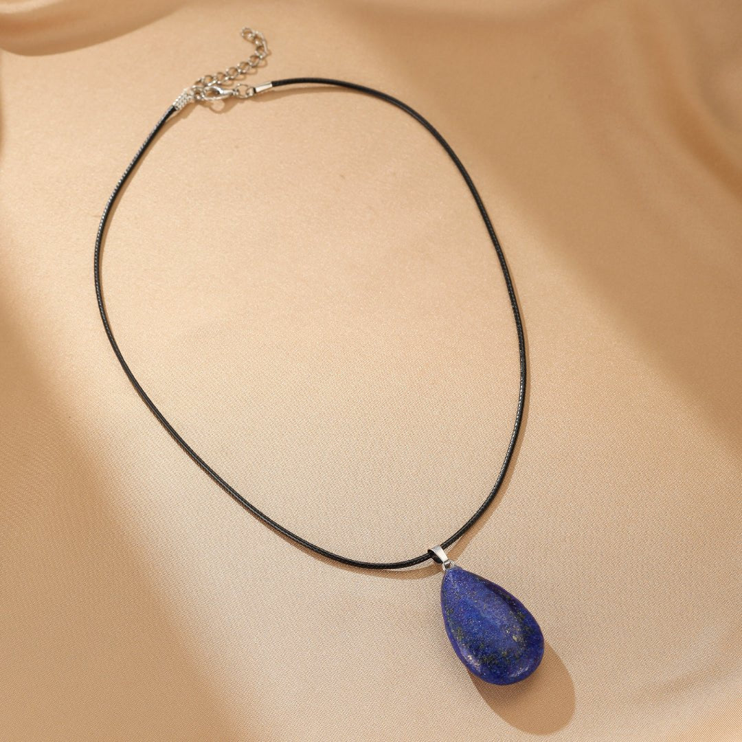 Collier Lapis-Lazuli en Goutte – Bijou Déco Bureau - Biloria