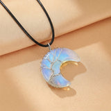 Collier Lune Arbre de Vie Pierres Naturelles - Biloria