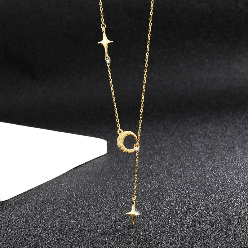 Collier Lune et Étoile en Argent 925 – Bijou Céleste - Biloria