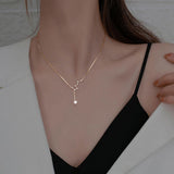 Collier Lune et Étoile Septentrion Argent Pur 999 Céleste - Biloria