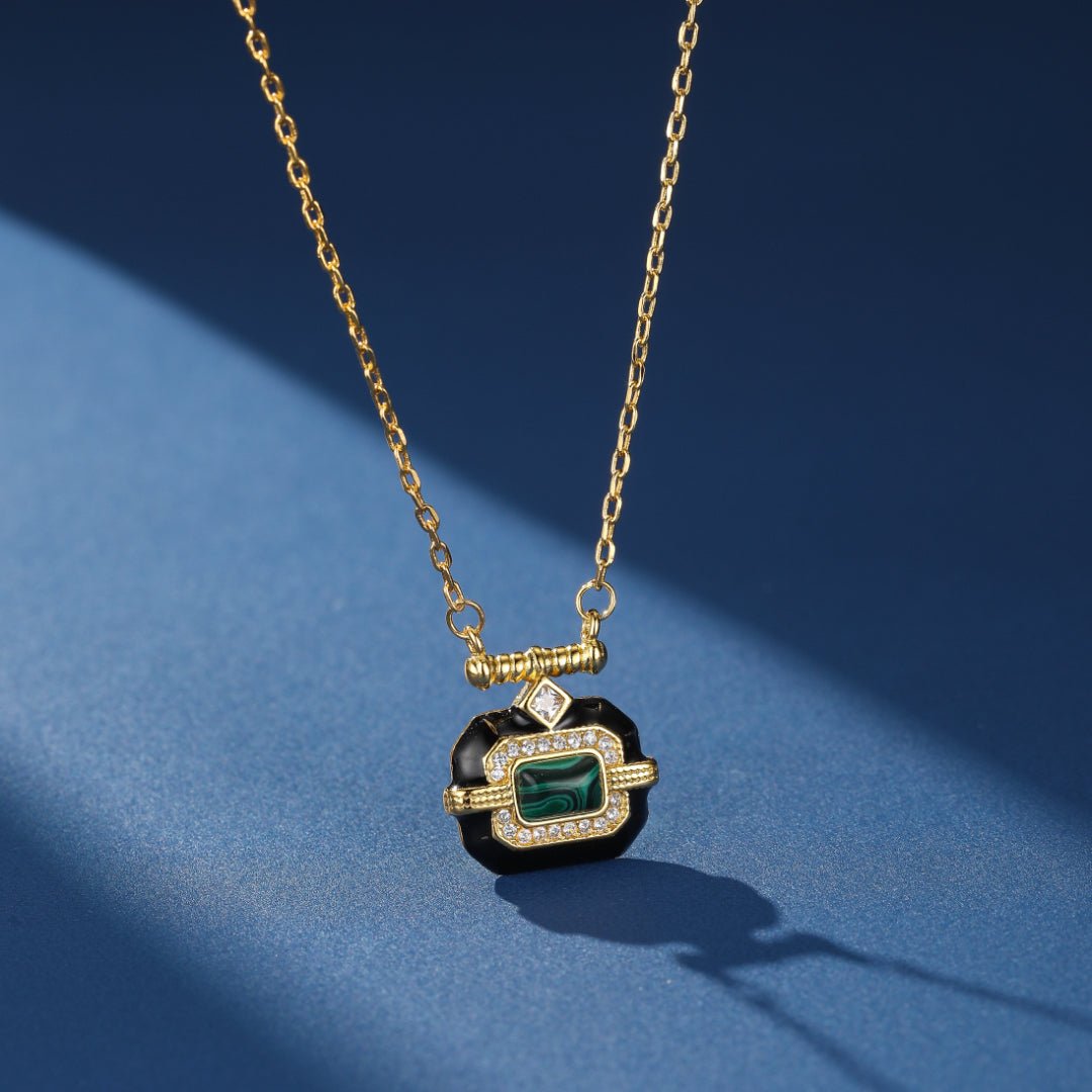 Collier Malachite Onyx Confiance et Protection - Biloria