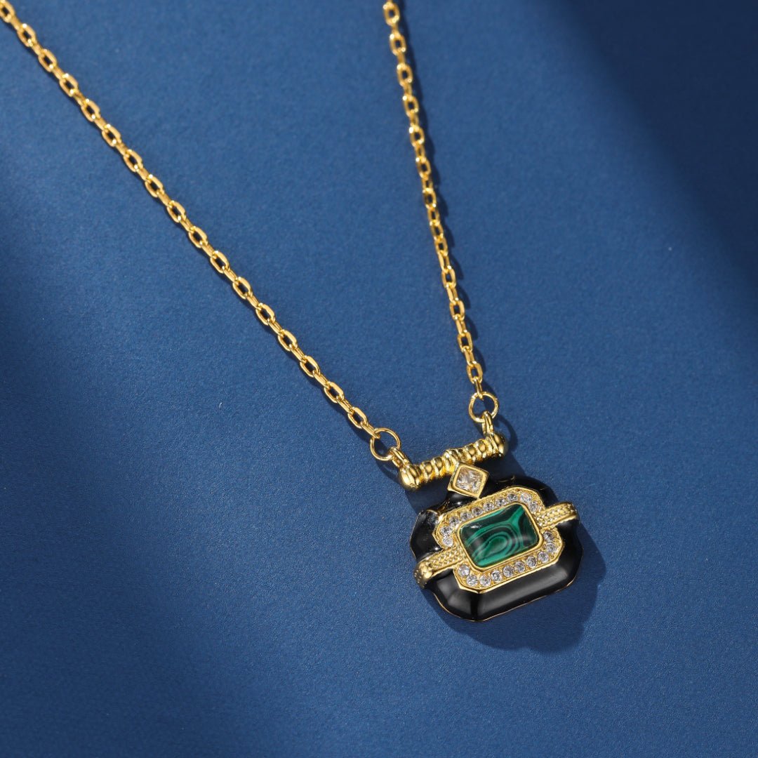 Collier Malachite Onyx Confiance et Protection - Biloria