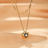 Collier Multirang Cœur en Acier Inoxydable - Biloria
