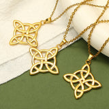 Collier Nœud de Sorcière – Acier Inoxydable de Titane Doré 18K - Biloria