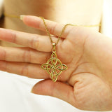 Collier Nœud de Sorcière – Acier Inoxydable de Titane Doré 18K - Biloria