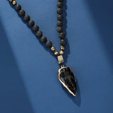 Collier Obsidienne Pierre de Lave – Force Intérieure - Biloria