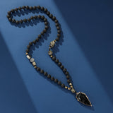 Collier Obsidienne Pierre de Lave – Force Intérieure - Biloria
