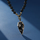 Collier Obsidienne Pierre de Lave – Force Intérieure - Biloria