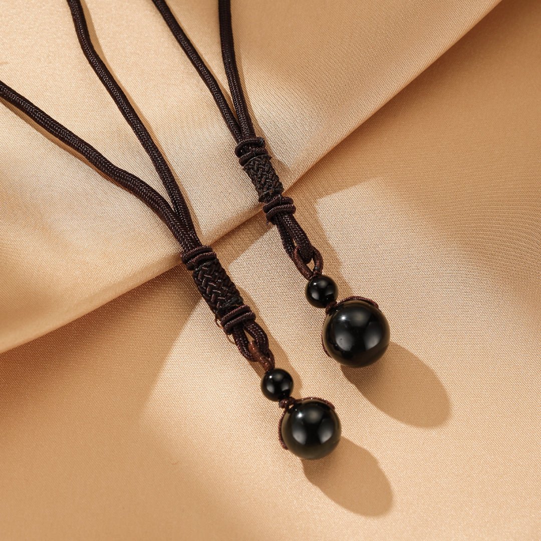 Collier Obsidienne Sphère - Protection Énergétique - Biloria