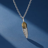 Collier Œil Oudjat et Plume - Argent 925, Protection Spirituelle - Biloria