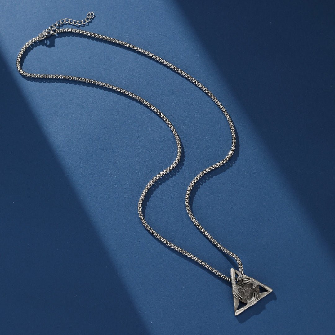 Collier Œil Oudjat homme acier titane protection - Biloria