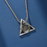 Collier Œil Oudjat homme acier titane protection - Biloria