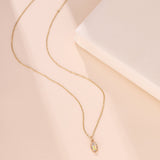 Collier Opale Flamme Mystique Argent Plaqué Or - Biloria