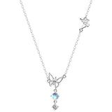 Collier Papillon Lunaire Pierre de Lune Argent - Biloria