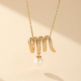 Collier Pendentif Serpent Perle Hélice des Abysses - Argent Plaqué Or - Biloria