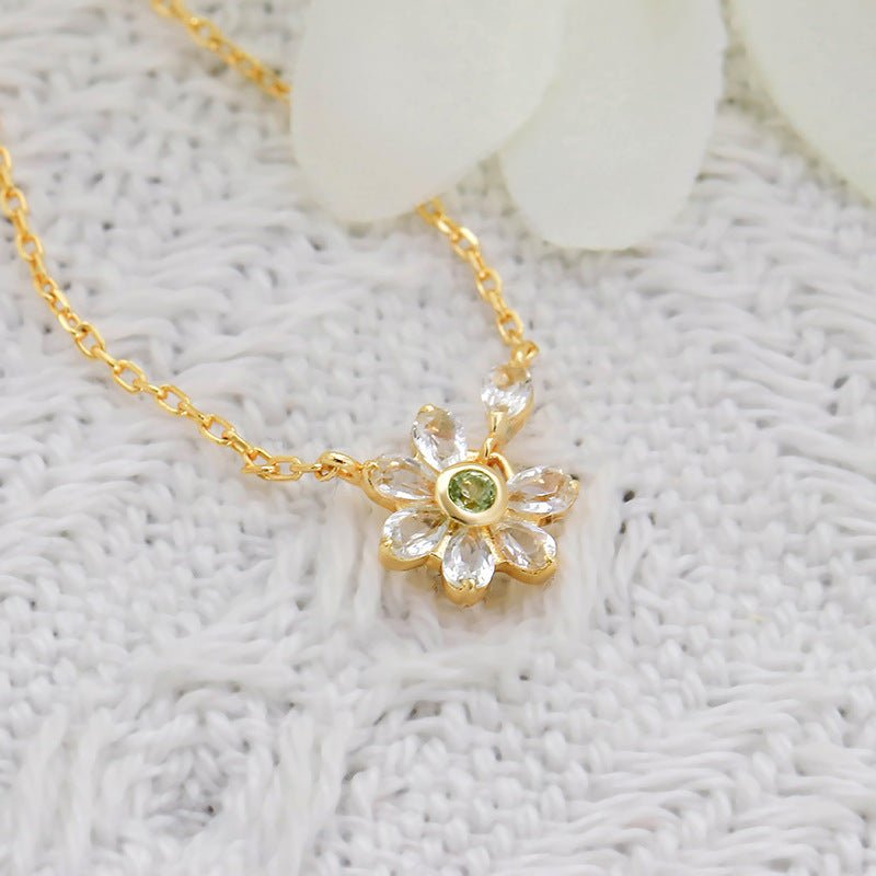 Collier Péridot et Topaze – Vœux Éternel, Argent Plaqué Or - Biloria