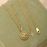 Collier Péridot Rond Argent Plaqué Or – Protection et Sérénité - Biloria