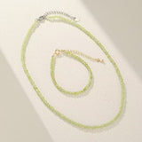 Collier Péridot Vert Nature Gouttes Rosée - Biloria