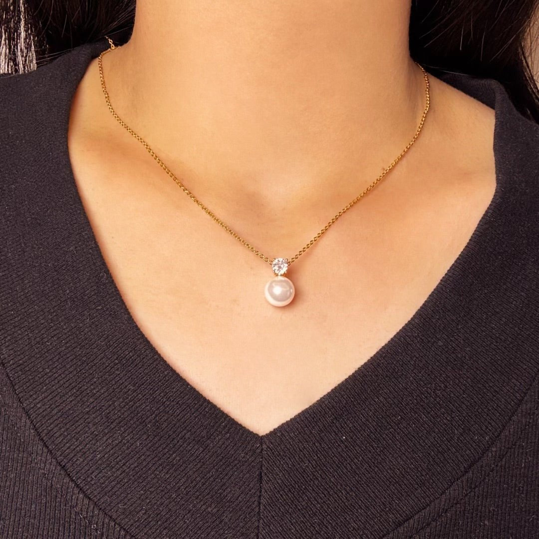 Collier Perle et Zircon – Bijou de Douceur pour un Nouveau Départ - Biloria