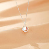 Collier Pierre de Lune 7mm Argent S925 – Bijou Féminin - Biloria