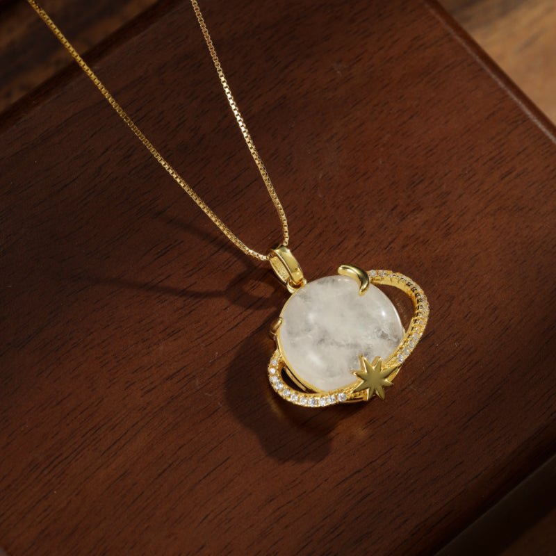 Collier Pierre de Lune Argent 925 - Cosmos Lunaire - Biloria