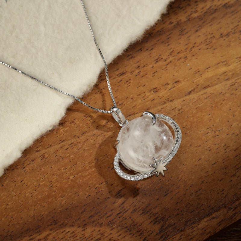Collier Pierre de Lune Argent 925 - Cosmos Lunaire - Biloria