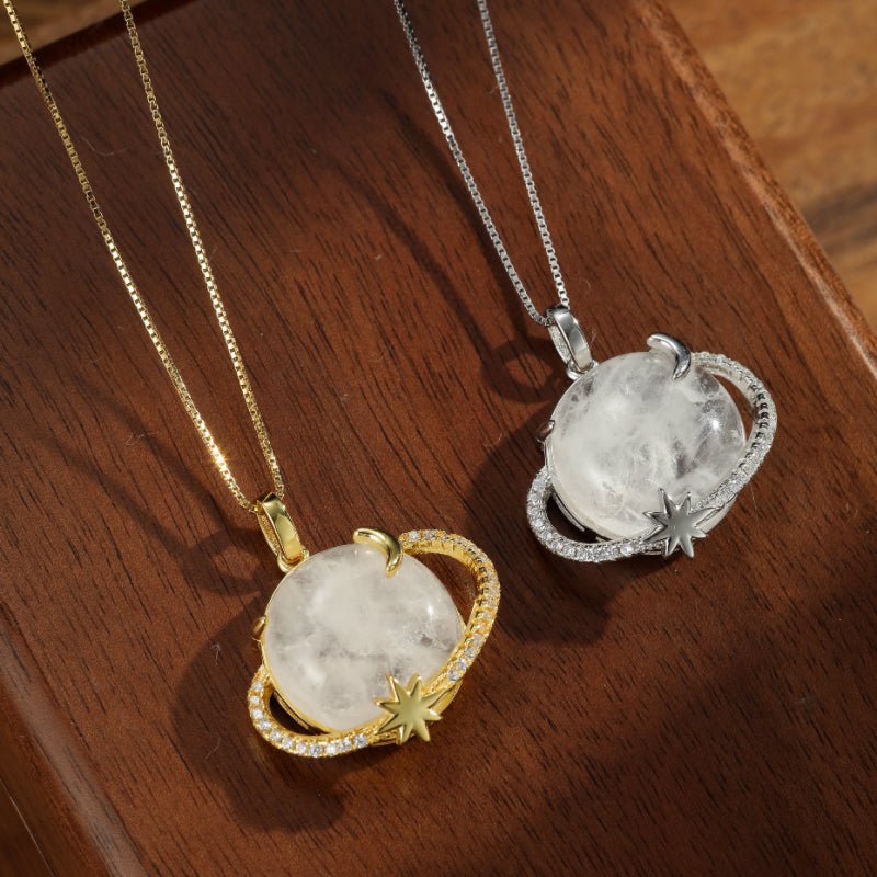 Collier Pierre de Lune Argent 925 - Cosmos Lunaire - Biloria