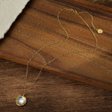 Collier Pierre de Lune – Argent Plaqué Or, Bijou Feng Shui - Biloria