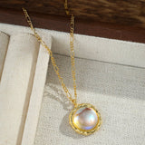 Collier Pierre de Lune – Argent Plaqué Or, Bijou Feng Shui - Biloria