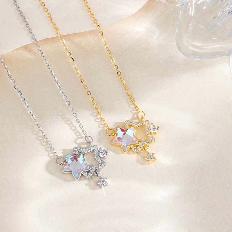 Collier Pierre de Lune Argent Plaqué Or – Bijou Séléné - Biloria