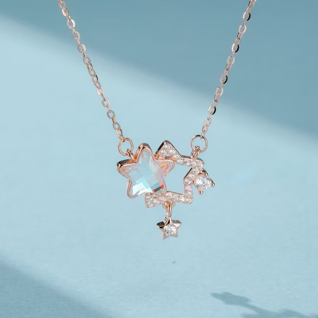 Collier Pierre de Lune Argent Plaqué Or – Bijou Séléné - Biloria