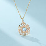 Collier Pierre de Lune Argent Plaqué Or Intuition - Biloria